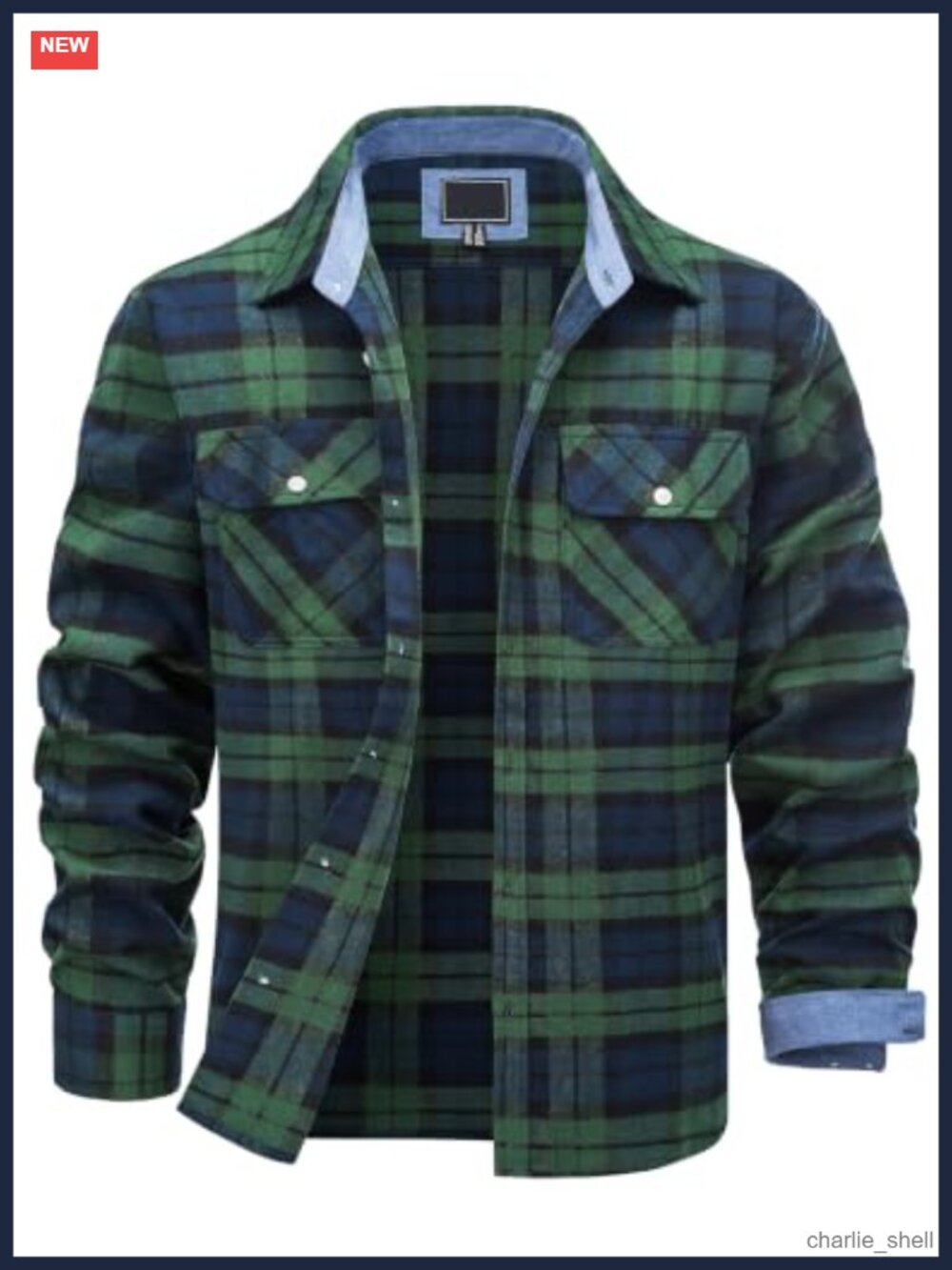 Mens Cotton Flannel Button Down Shirt Long Sleeve Plaid Casual